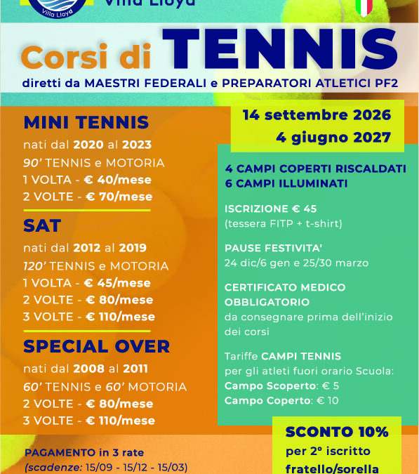 Corsi SAT 2026/27